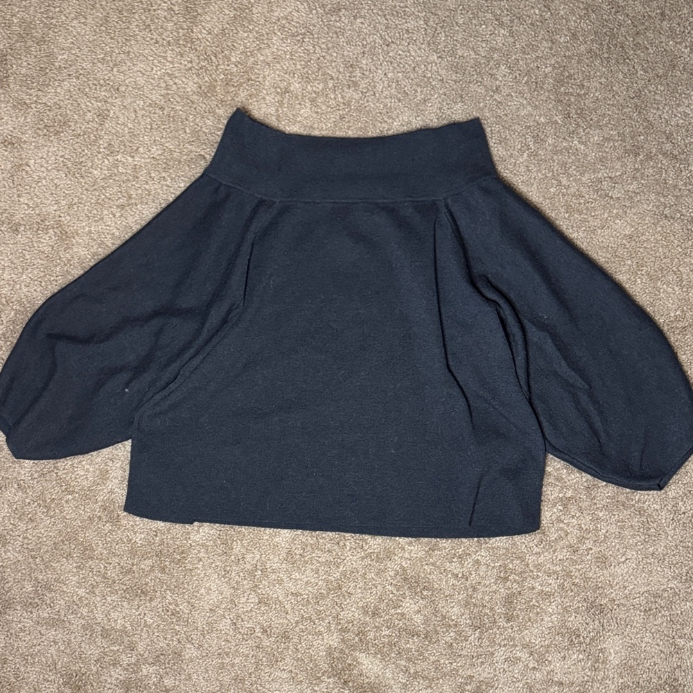 H&M Black Ribbed Knit Top with Tag